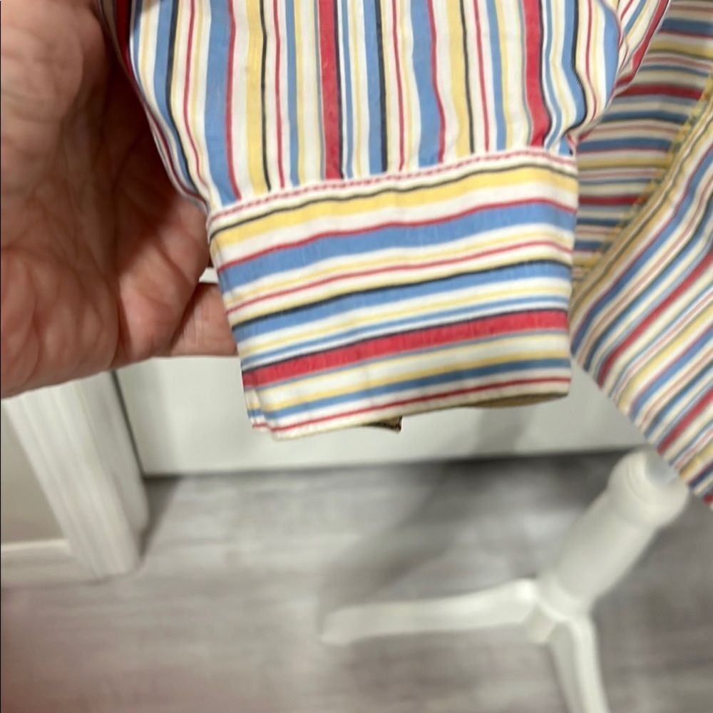 Napa Valley Vtg Patchwork Striped Button Down Shi… - image 5